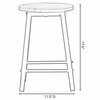Vintiquewise Set of 4 Wooden 17.5 High Black Round Bar Stool with Footrest for Indoor and Outdoor QI004467.4